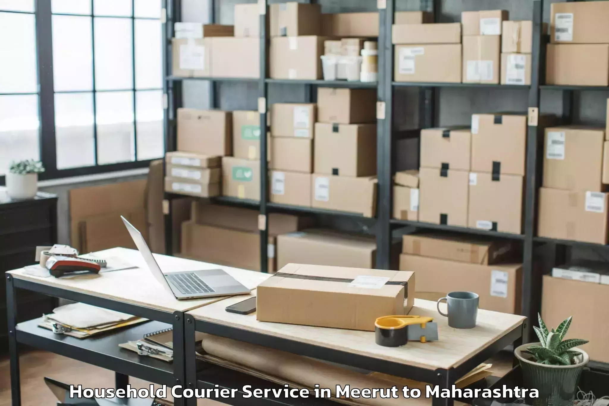 Quality Meerut to Korpana Household Courier